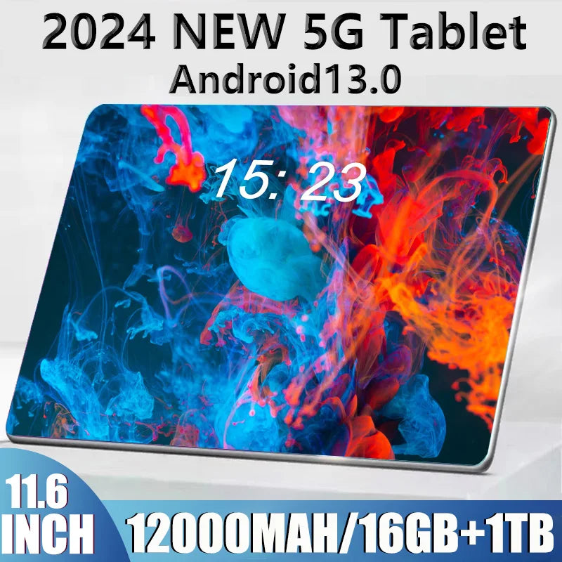 Special Offer for Cyprus 200 Euro Government Subsidy -- 11.6 Inch Android 13 Tablet, 16GB RAM 1TB ROM, 12000mAh Battery 10 Core IPS HD Touch Screen Tablets FD65362862