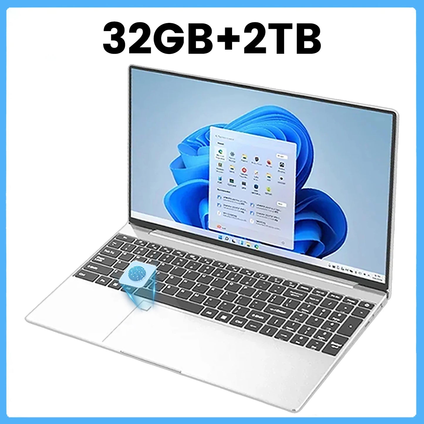 15.6 Inch Laptop 12th Gen Intel Alder N95 32GB DDR4 2TB WiFi Ultrabook