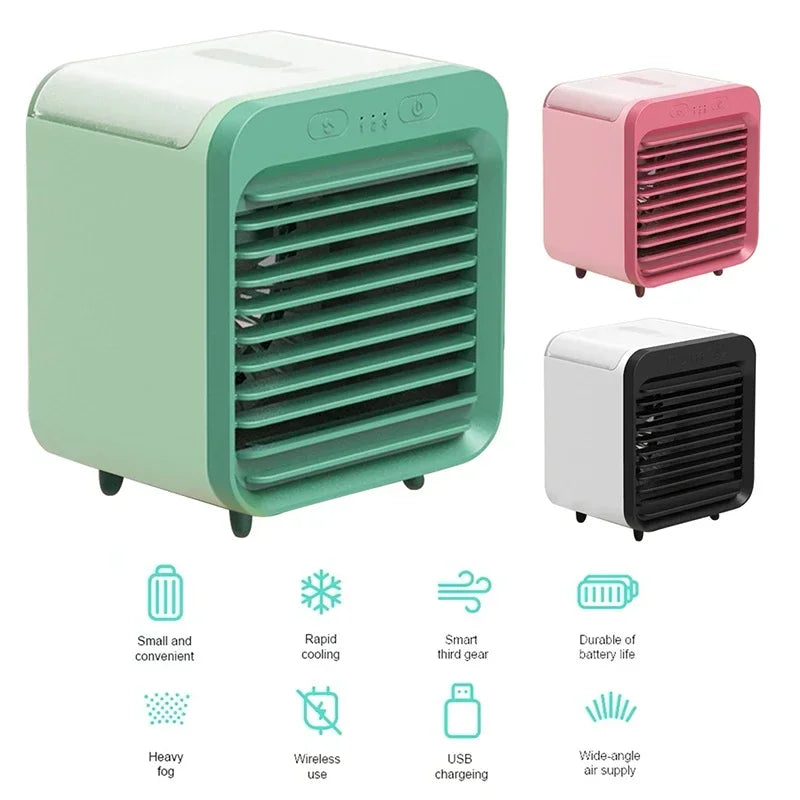 22 Celsius 30 Decibels Humidifier Cooler Fan 3 Gear Air Conditioner Fans Portable USB Chargeable Desktop Spray Fans For Office Dormitory Room