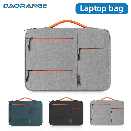 Waterproof Laptop Bag 13 14 15INCH Portable Cover Double Zipper Computer Carrying Bag For Macbook Air Pro iPad Handbag Briefcase