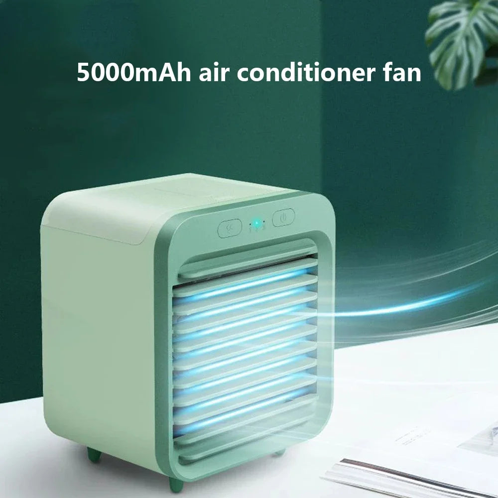 22 Celsius 30 Decibels Humidifier Cooler Fan 3 Gear Air Conditioner Fans Portable USB Chargeable Desktop Spray Fans For Office Dormitory Room